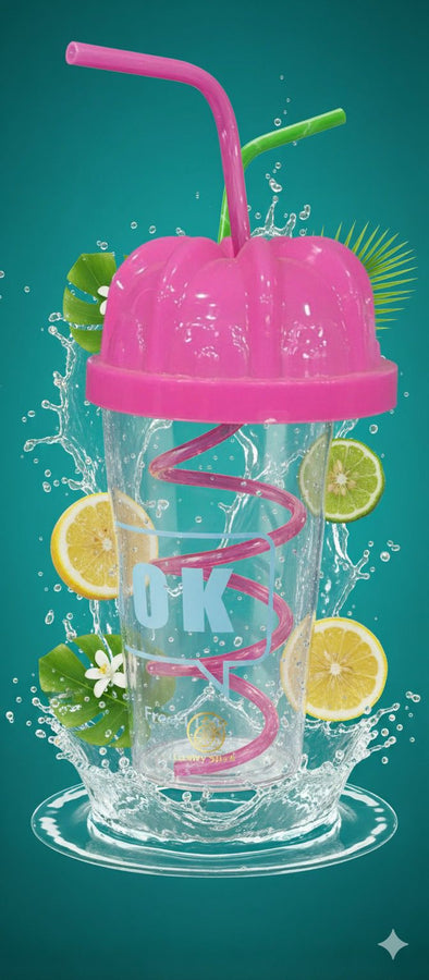 Luxury Kids Tumbler Cup with Straw – Colorful & Fun Design