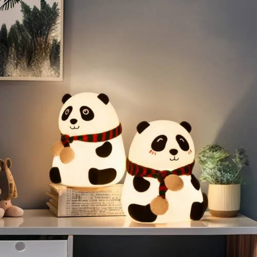 Cute Panda LED Night Light β Soft Squishy Animal Lamp with 3-Level Dimmable Brightness