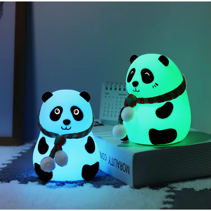 Cute Panda LED Night Light β Soft Squishy Animal Lamp with 3-Level Dimmable Brightness