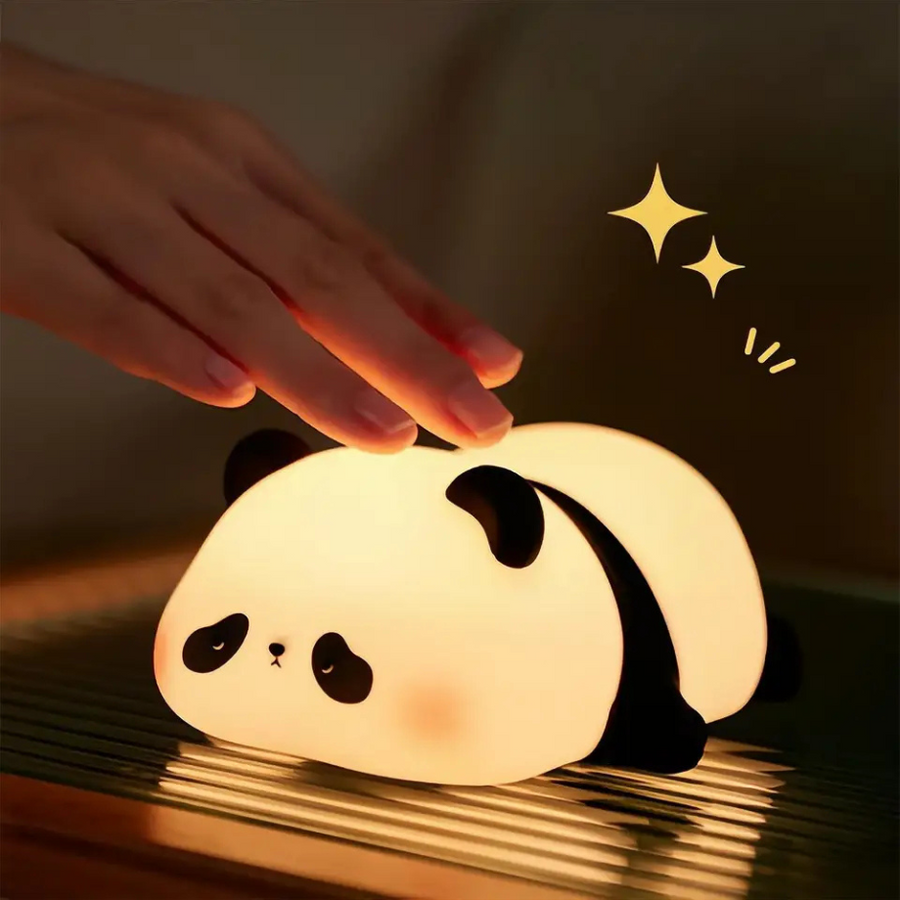 Cute Panda LED Night Light β Soft Squishy Animal Lamp with 3-Level Dimmable Brightness