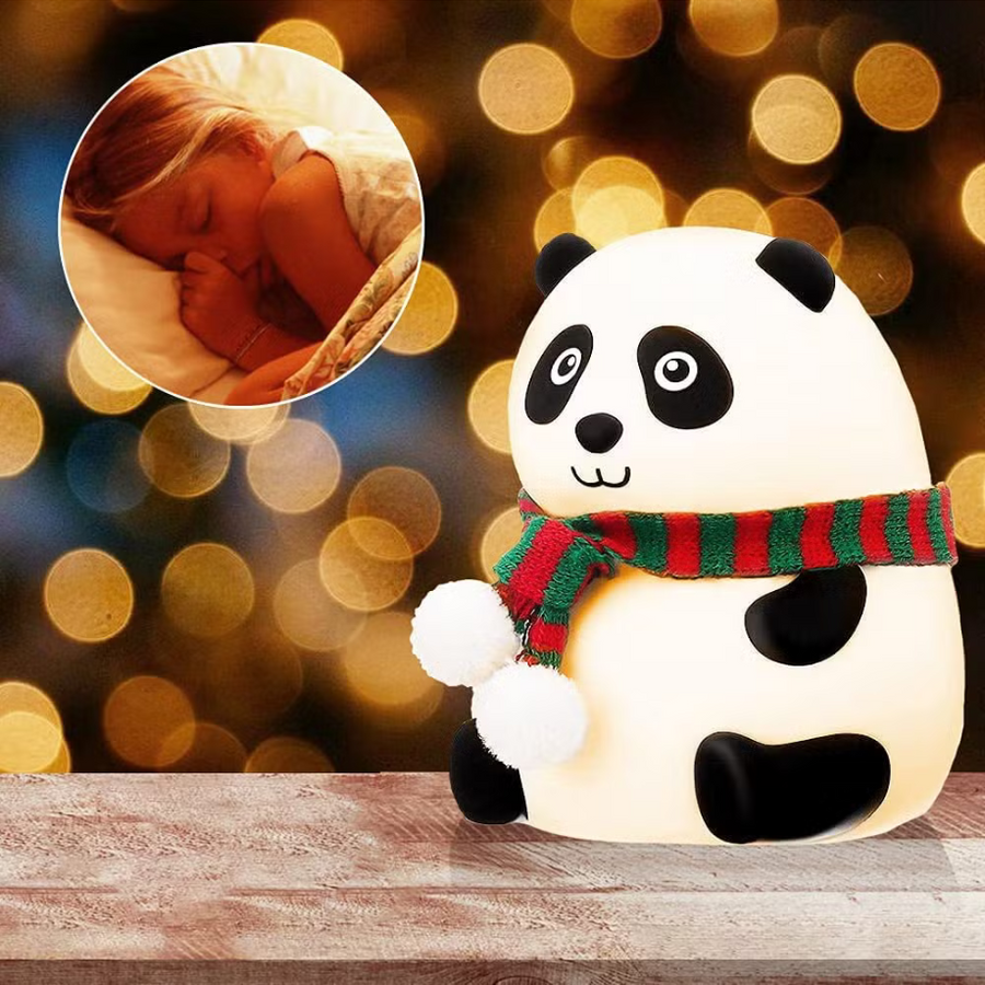 Cute Panda LED Night Light β Soft Squishy Animal Lamp with 3-Level Dimmable Brightness
