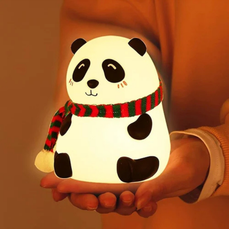 Cute Panda LED Night Light β Soft Squishy Animal Lamp with 3-Level Dimmable Brightness