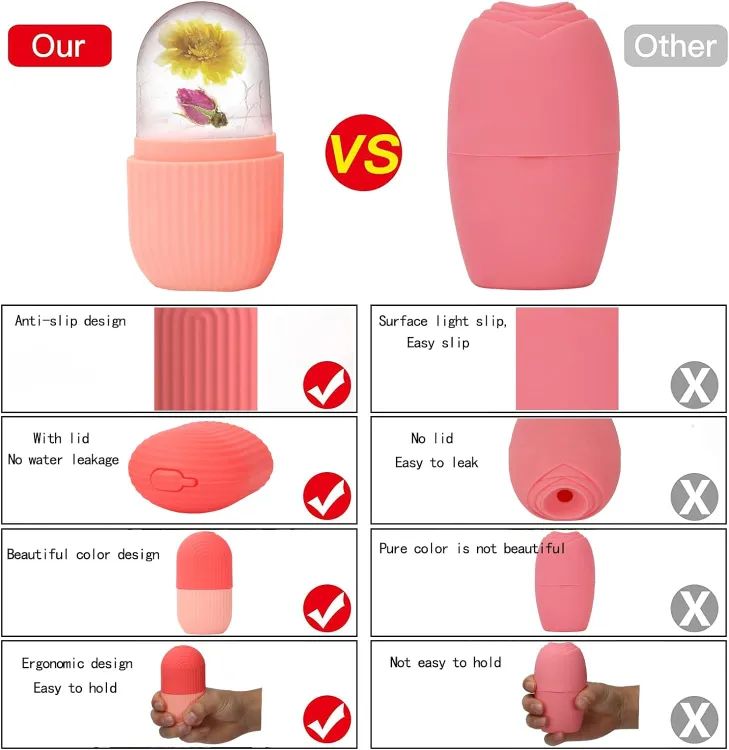 Silicone Ice Roller Massager – Face, Eyes & Neck Care
