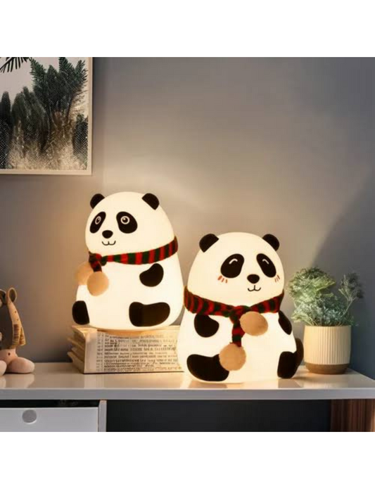 Cute Panda LED Night Light – Soft Squishy Animal Lamp with 3-Level Dimmable Brightness