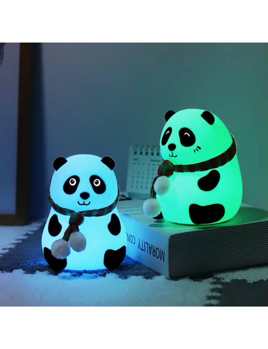 Cute Panda LED Night Light – Soft Squishy Animal Lamp with 3-Level Dimmable Brightness