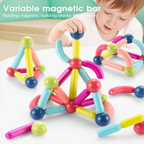 Magnetic Bar Blocks Construction Set (25 Pieces) – Creative Building Toy for Kids | Educational STEM Brain Development Game