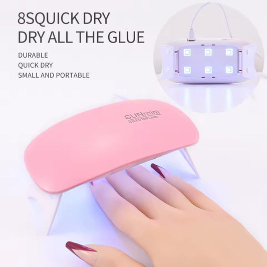 Mini UV LED Nail Lamp Portable Gel Curing Lamp with a Pocket-Size Mini Nail Dryer
