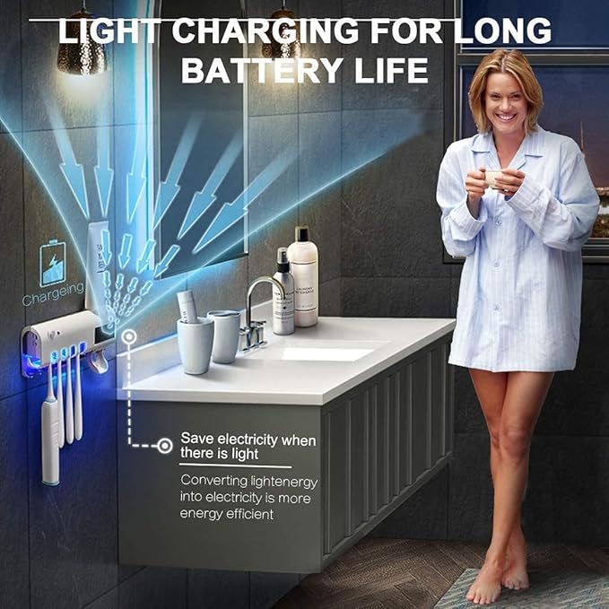 Smart UV Toothbrush Sterilizer & Toothpaste Dispenser