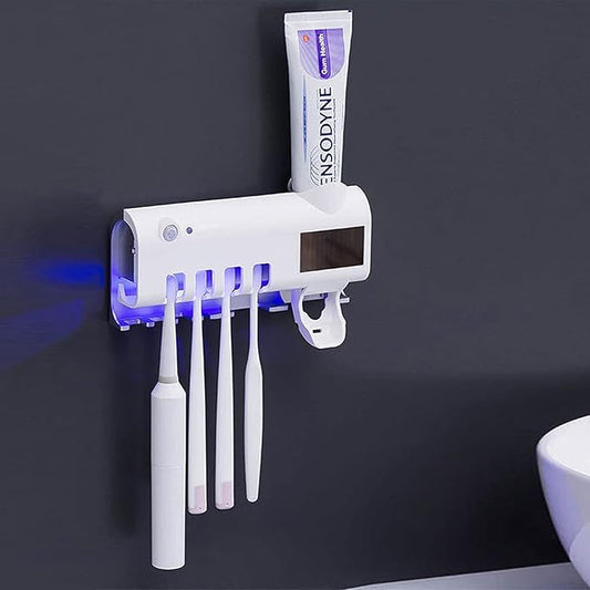 Smart UV Toothbrush Sterilizer & Toothpaste Dispenser
