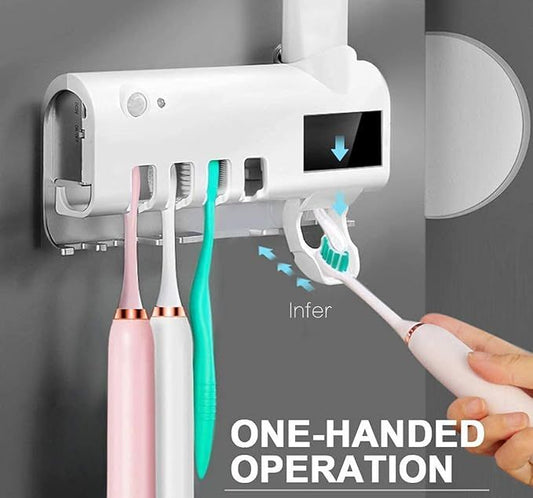 Smart UV Toothbrush Sterilizer & Toothpaste Dispenser